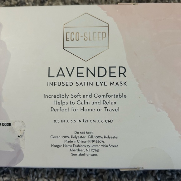 5/$25 Eco-Sleep Lavender Infused Satin Eye Mask New in Box - Picture 4 of 4